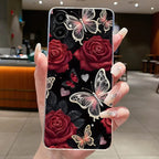 For Samsung A07 2025 Clear Phone Case Luxury Butterfly Flowers Casing For Samsung Galaxy A07 SamsungA07 A 07 Silicone Back Cover
