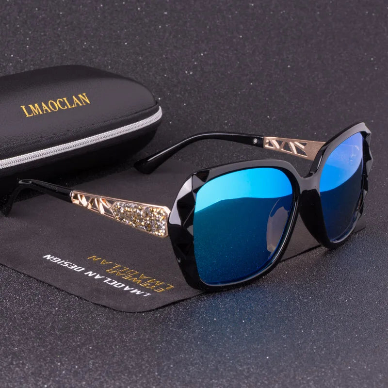 Luxury Brand Design Vintage Polarized Sunglasses Women Ladies Oversized Square Sun Glasses Female Eyewear Oculos UV400 Shades
