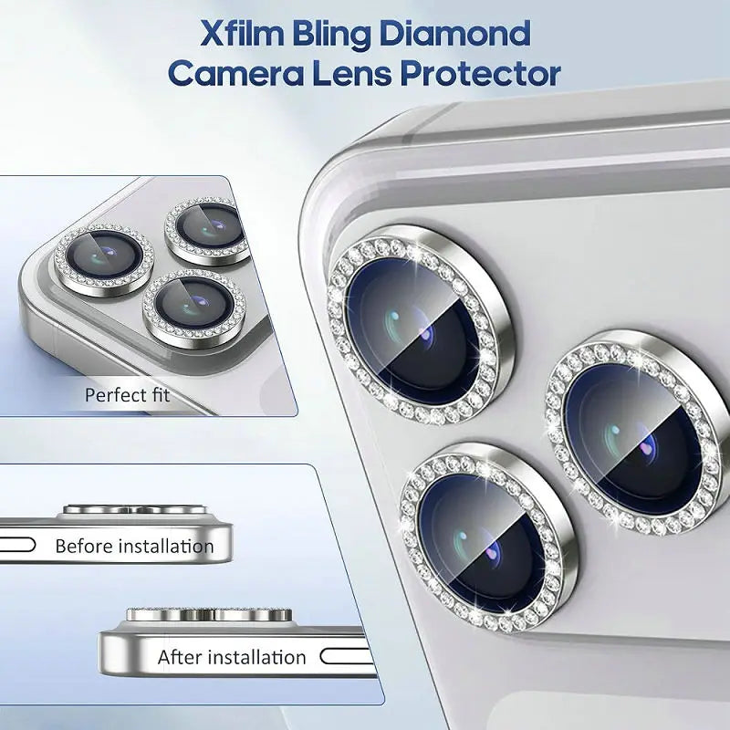 For Tecno Camon 50 Pro 4G 5G Glitter Ring Tempered Glass Camera Lens Protector,Diamond Lens Protector For Tecno Camon 50 Ultra