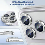 For Tecno Camon 50 Pro 4G 5G Glitter Ring Tempered Glass Camera Lens Protector,Diamond Lens Protector For Tecno Camon 50 Ultra