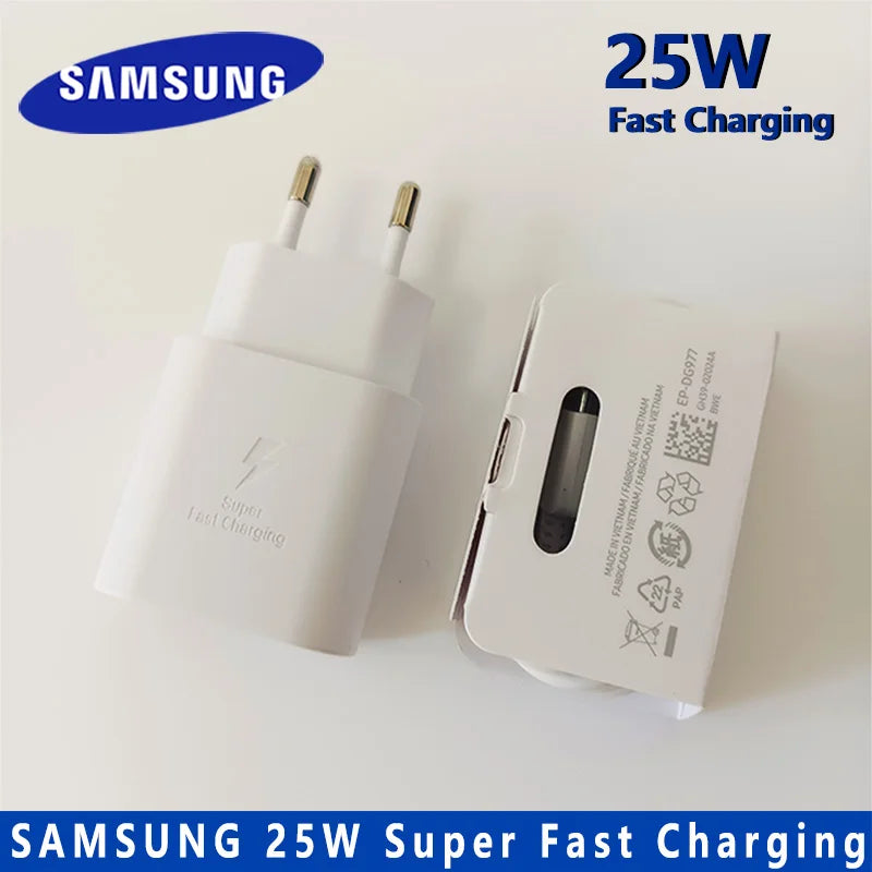 Samsung 25W Original Fast Charger EU US Type C Cargador Adapter For Galaxy S26 S25 S24 S23 S22 M17 M07 A07 A26 A17 A15 Z Fold7 6
