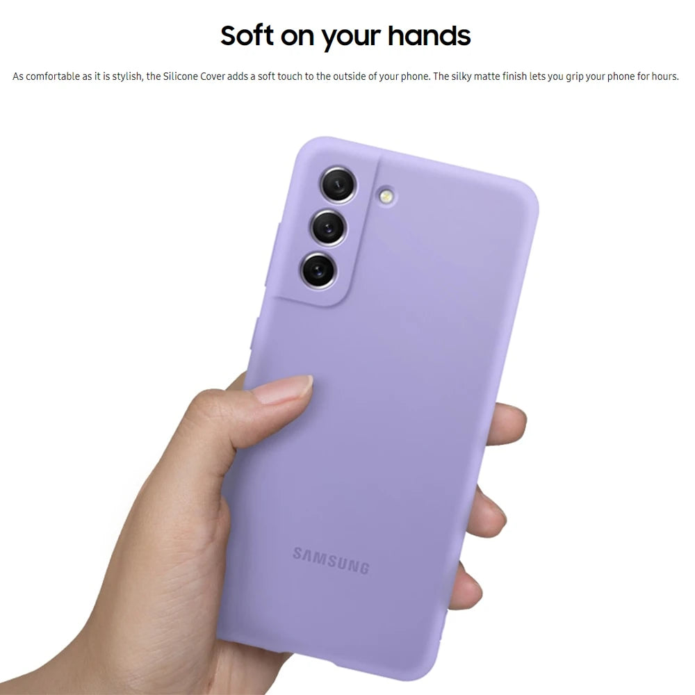 Original For Samsung Galaxy S21FE S21 FE Case High Quality Soft Silicone Cover Samsung Galaxy S21 fe Protector Shell & Box