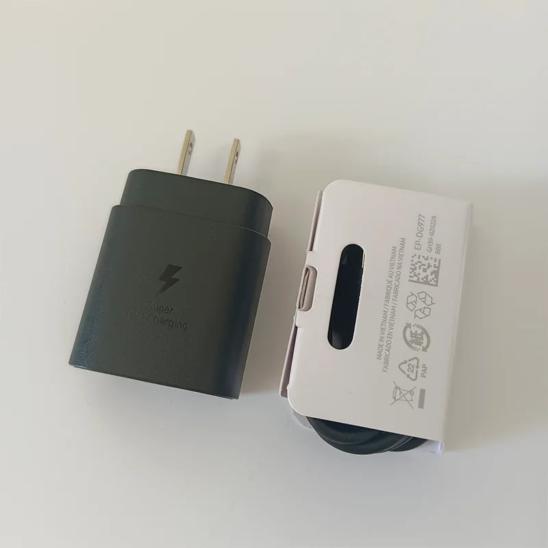Samsung 25W Original Fast Charger EU US Type C Cargador Adapter For Galaxy S26 S25 S24 S23 S22 M17 M07 A07 A26 A17 A15 Z Fold7 6