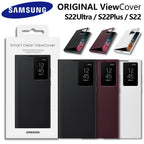 Original For Samsung Galaxy S22 Ultra S-View Flip Case High Quality Leather Cover For S22Ultra Protector Shell