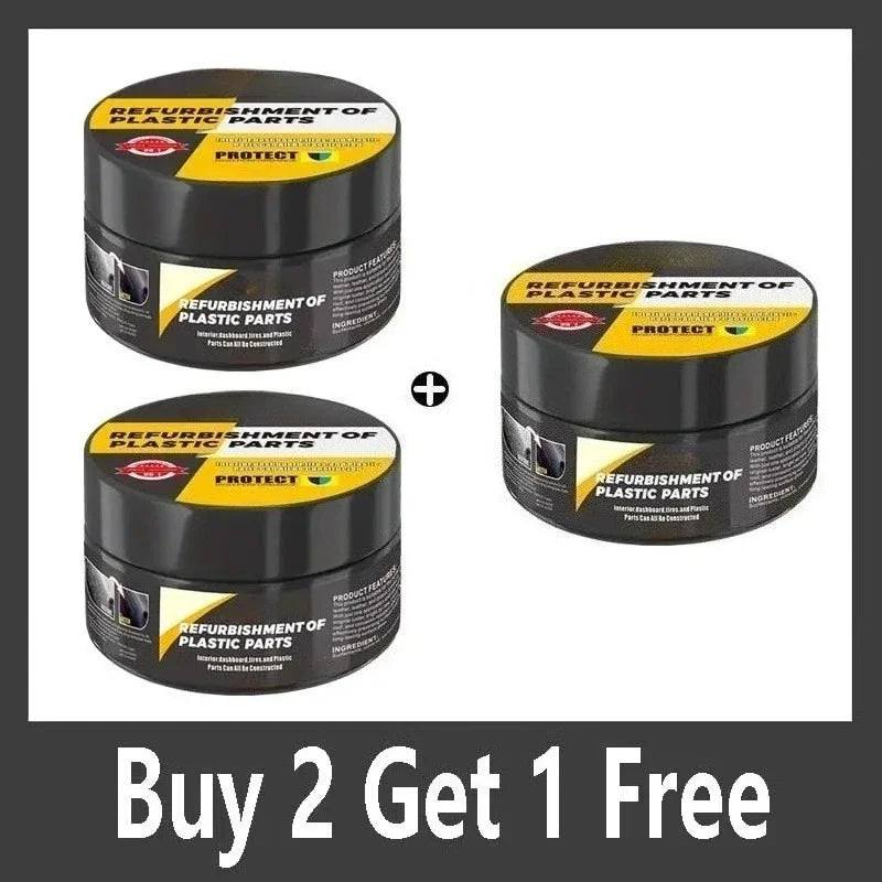 Car Interior Repair Paste, Interior and Exterior Plastic Polishing Wax, Scratch Repair, Also Suitable for Tires.