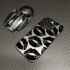 Sexy Black Lip Print Phone Case for iPhone 17 Air Pro Max 16 15 14 13 12 11 Pro Max Birthday Valentine's Day Gift