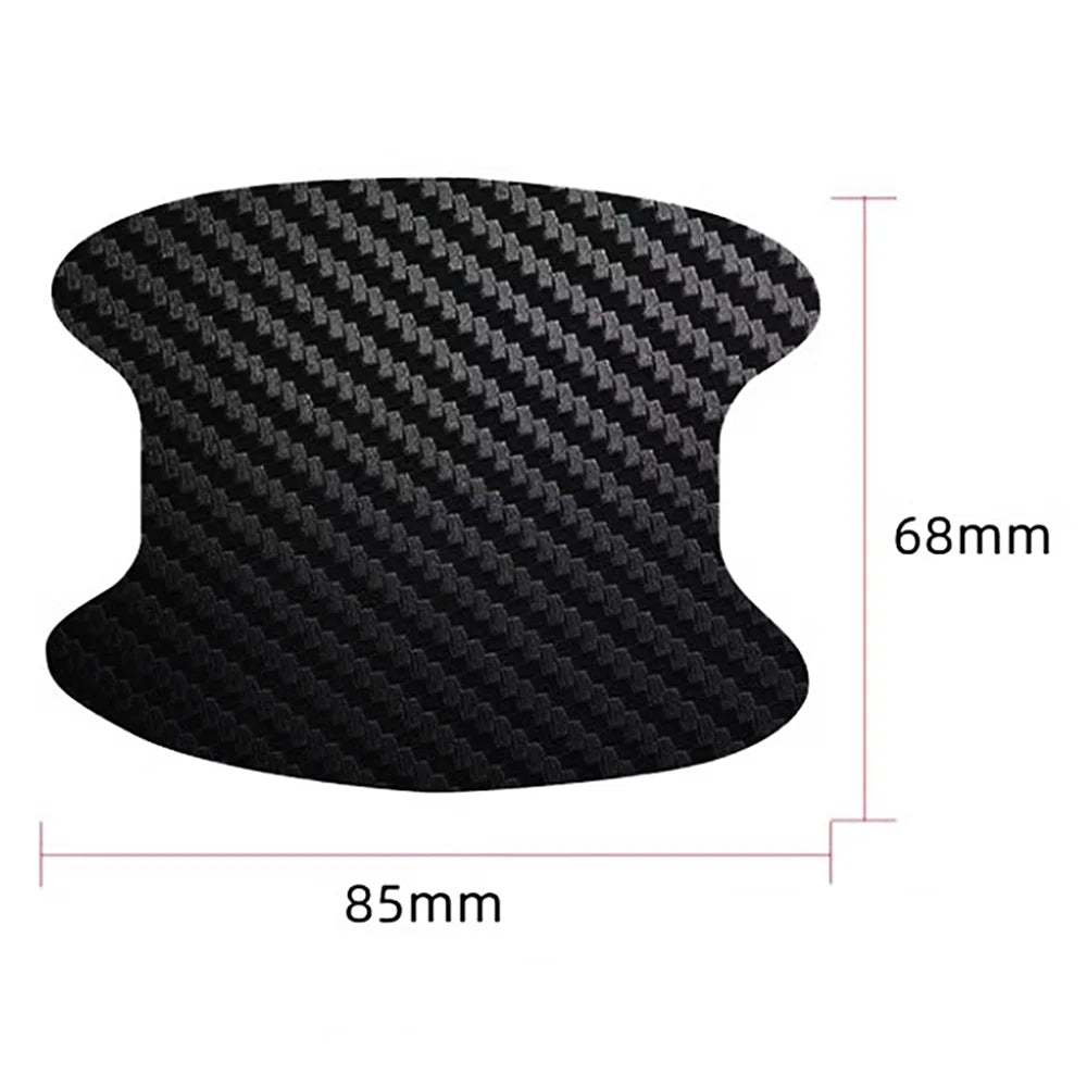 4pcs/Set Universal Car Door Handle Bowl Scratch Protective Sticker Automobiles Door Handle Carbon Fiber Protector Accessories