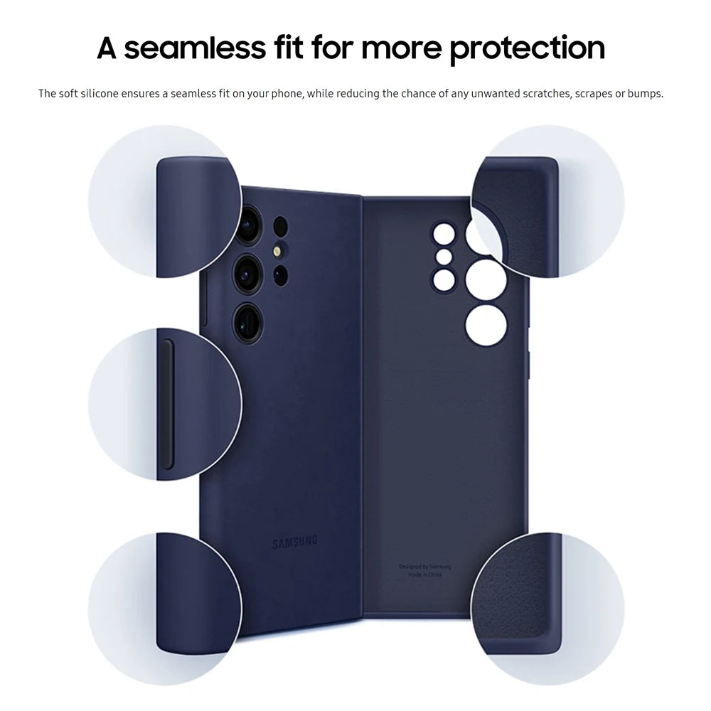 Original For Samsung Galaxy S23 Ultra Case High Quality Silicone S23 Ultra Cover S23 Ultra Protector Shell & Box