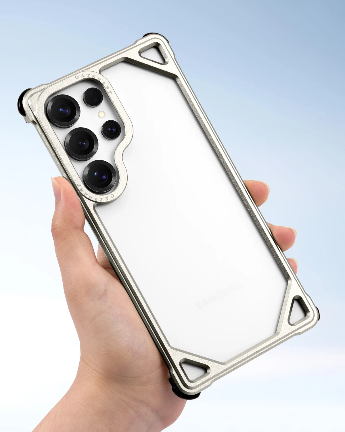 Eary Frameless Case for Samsung Galaxy S25 Ultra Minimalist Magnetic Metal Shell Aluminum Alloy Shockproof Protector Phone Cover