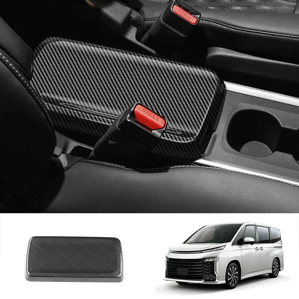 RHD For Toyota Voxy 90 Series 2021 2022 2023 Carbon Fiber inner Steering Wheel Button Decorative Cover Accessories Car Styling