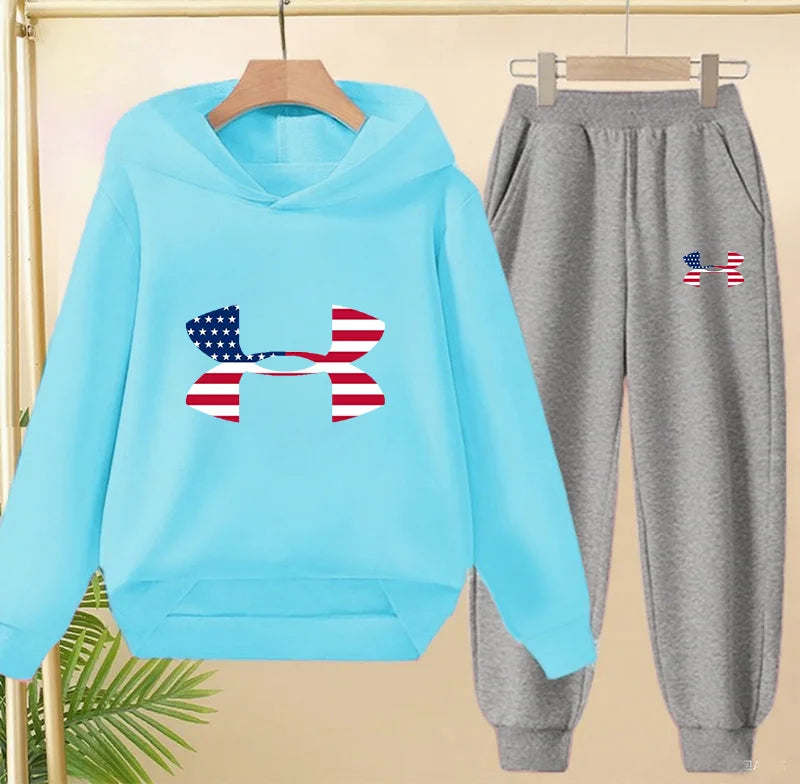 2-13 Years Boys 2pcs Hoodie+Pants Tracksuits Kids Cute brand Autumn Spring  Girls Casual Streetwears Children Clothes Sets