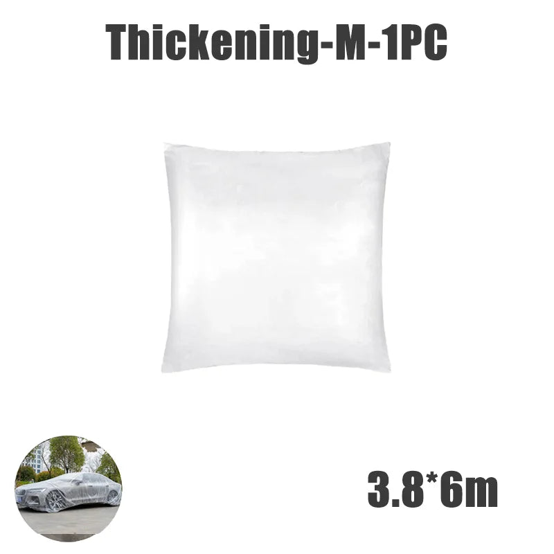 Disposable Transparent Car Clothing Cover Dustproof Rainproof Transparent Paint Dustproof Plastic PE Film Rainproof Car Cover