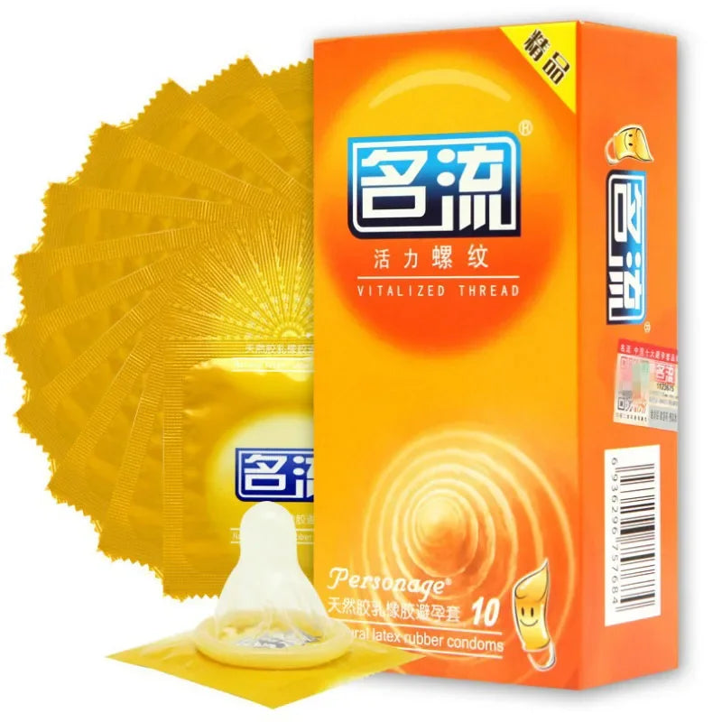 PERSONAGE 10 Pcs Hot Sale Quality Sex Products 6 types Natural Latex Condoms For Men Adult Better Sex Toys Safer Contraception