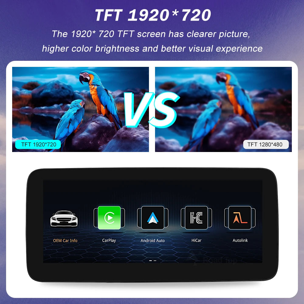 Wireless CarPlay Android Auto Touch Screen for Mercedes Benz A C Class W204 W176 GLA CLA 2011-2012 NTG4.5 Car Multimedia Player
