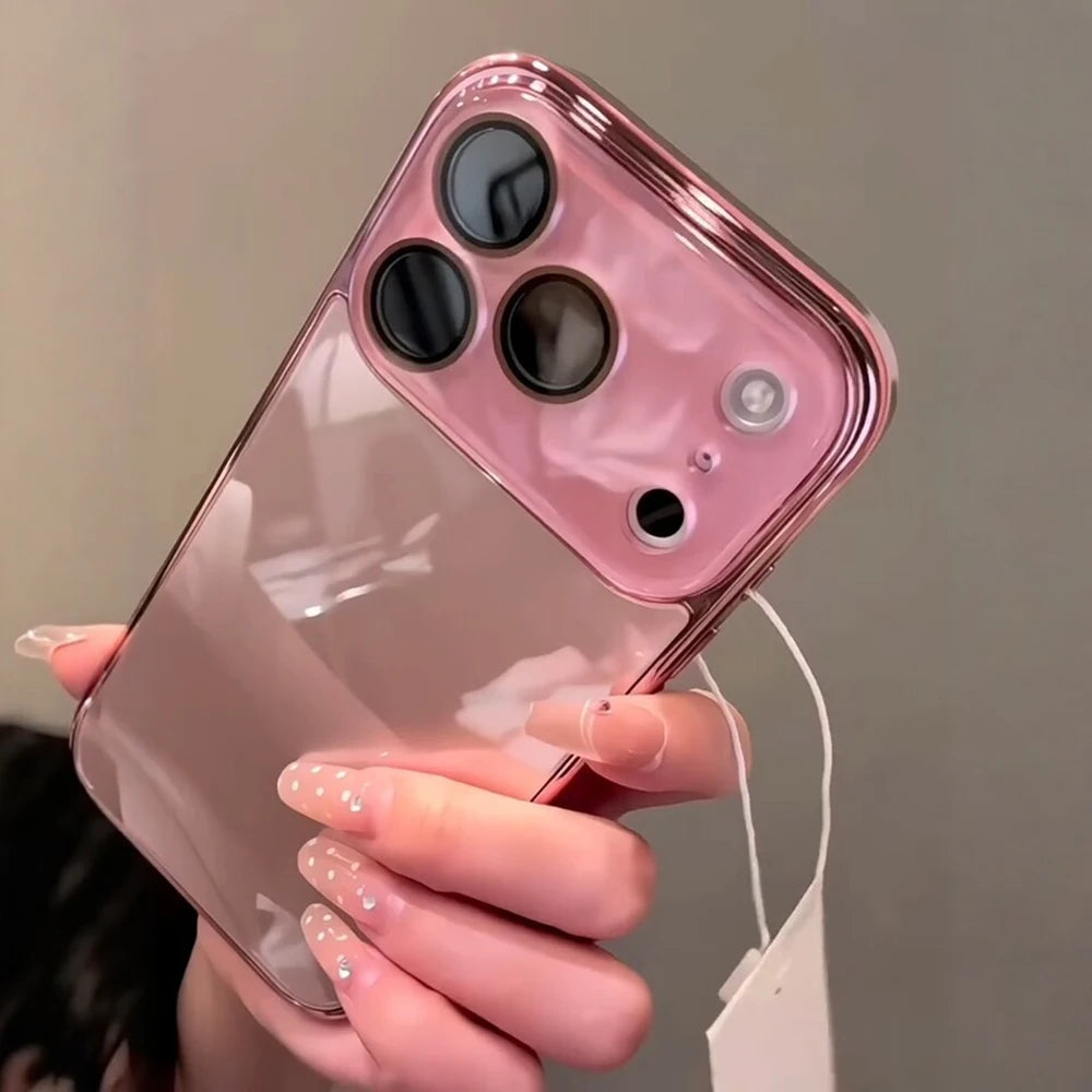 Fashion Candy Color Glass Protection Covers For iPhone 17 16 15 Pro Max Shockproof Hard Phone Cases For iPhone17 14 13 Pro Max