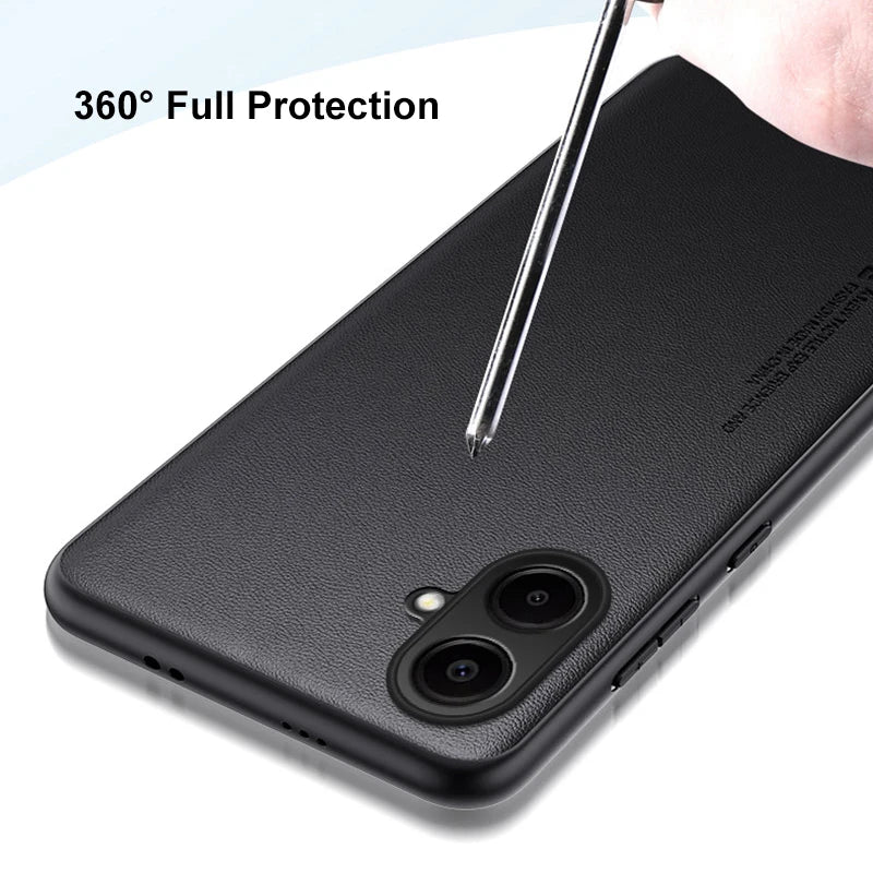 Luxury PU Leather Case For Samsung Galaxy A07 4G Back Cover Silicone Shockproof Full Protection Phone Case For Samsung A07 Coque