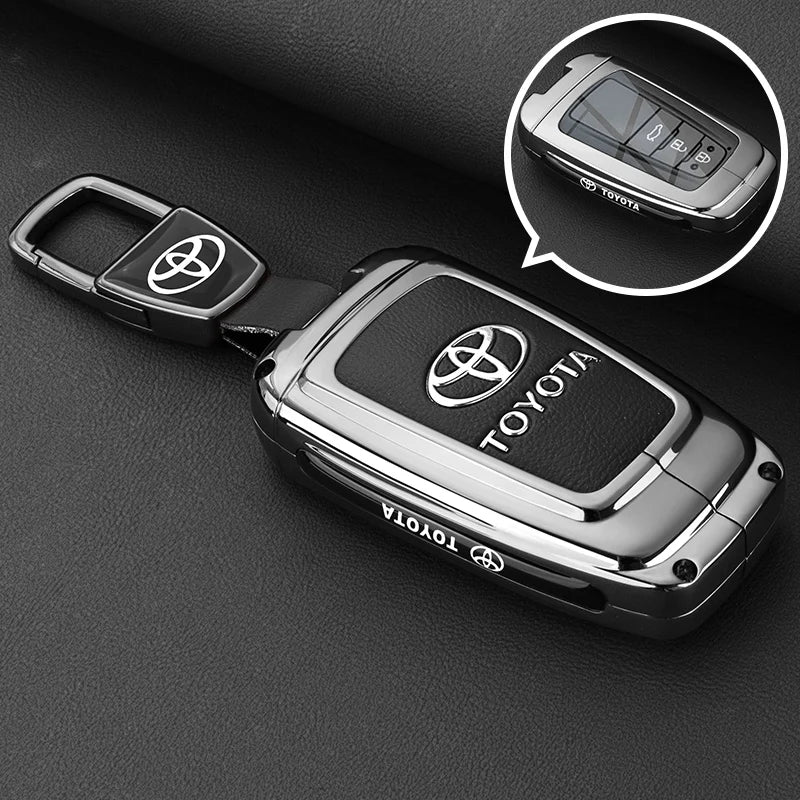 Alloy Car Remote Key Case Cover Protect Shell Bag For Toyota Prius Camry Corolla CHR C-HR RAV4 Altis Land Cruiser Prado Avalon