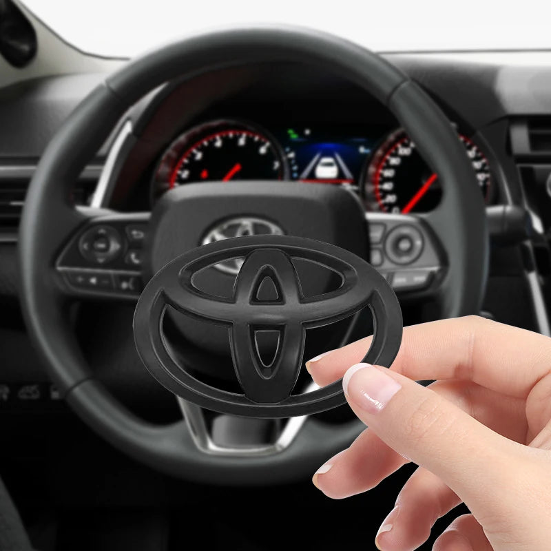 Car steering wheel sticker logo badge decoration For Toyota Hilux Prius Avensis Auris Verso Corolla Camry