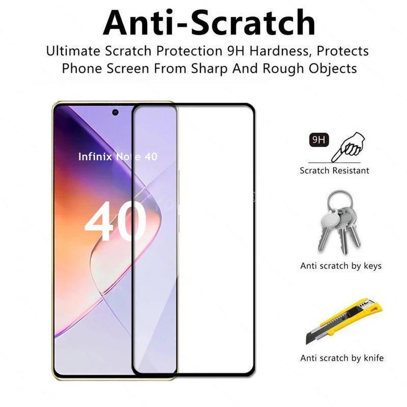 For Infinix Note 40 Glass Screen Protector Phone Camera Film Glass Infinix Note 40 Tempered Glass Infinix Note 40 Glass