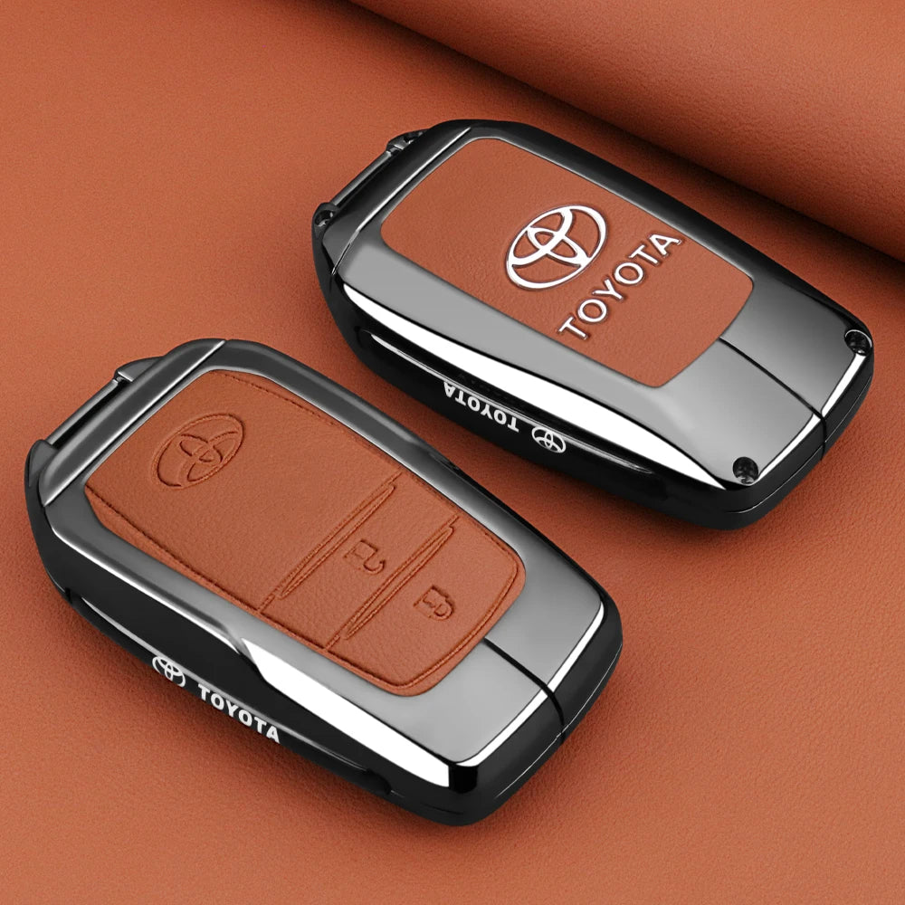 Car Key Fob Case Cover Shell for Toyota C-HR Hilux Fortuner Land Cruiser 200 Camry Corolla Crown RAV4 2023 2024 2025 Accessories