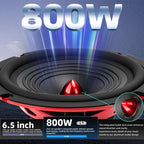 6.5 Inch Midrange Bass Speaker High-Performance Carbon Fiber Cone Woofers Bullet Aluminum Basin For Clear Bass & Stereo Sound
