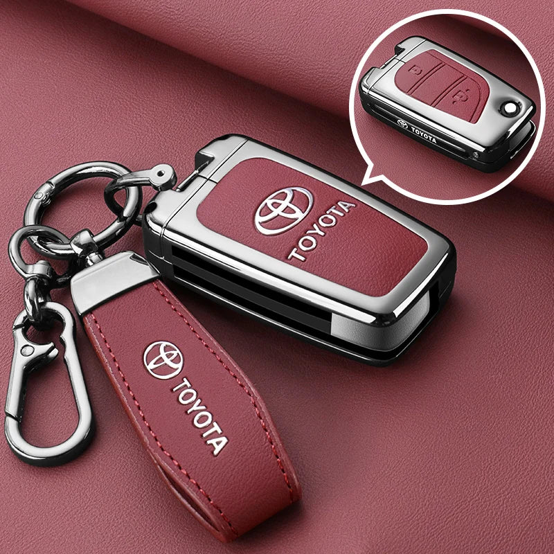 Alloy Car Remote Key Case Cover Protect Shell Bag For Toyota Prius Camry Corolla CHR C-HR RAV4 Altis Land Cruiser Prado Avalon
