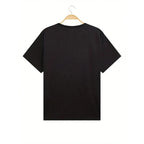 Men's Summer 100% Cotton Fashionable Casual Loose Large Size Cartoon  Printed Sports Round Neck Short Sleeve T-shirt Top