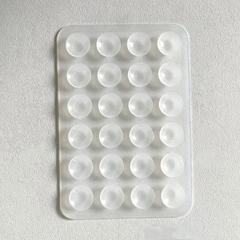 Silicone Suction Phone Holder Mat Multifunctional Suction Cup Wall Stand Square Anti-Slip Single-Sided Case Mount Back Sticker