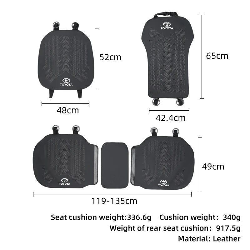 Breathable Car Seat Cover PU Leather Auto Seat Protector For Toyota Corolla Yaris Camry Prius RAV4 CHR Hilux Key Accessories