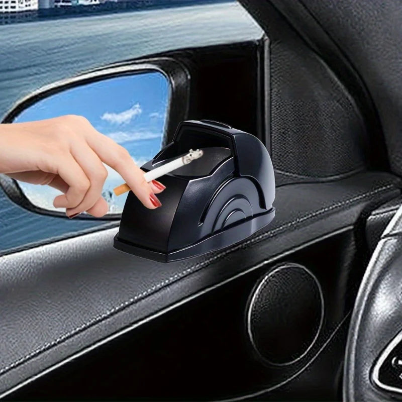 Car Ashtray - Convenient Ash Storage with Lid Design to Prevent Ash From Flying, Compact & Durable