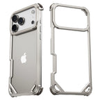 Eary Frameless Case for iPhone 17 Pro Max Air for Magsafe Metal Shockproof Protective Phone Cover Aluminum Alloy Anti-Drop Shell