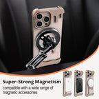Eary Cell Phone Case for 16/15/14/13 Pro Max for Magsafe 360°Rotate Magnetic Stand Frameless Bumper Shockproof Protective Cover