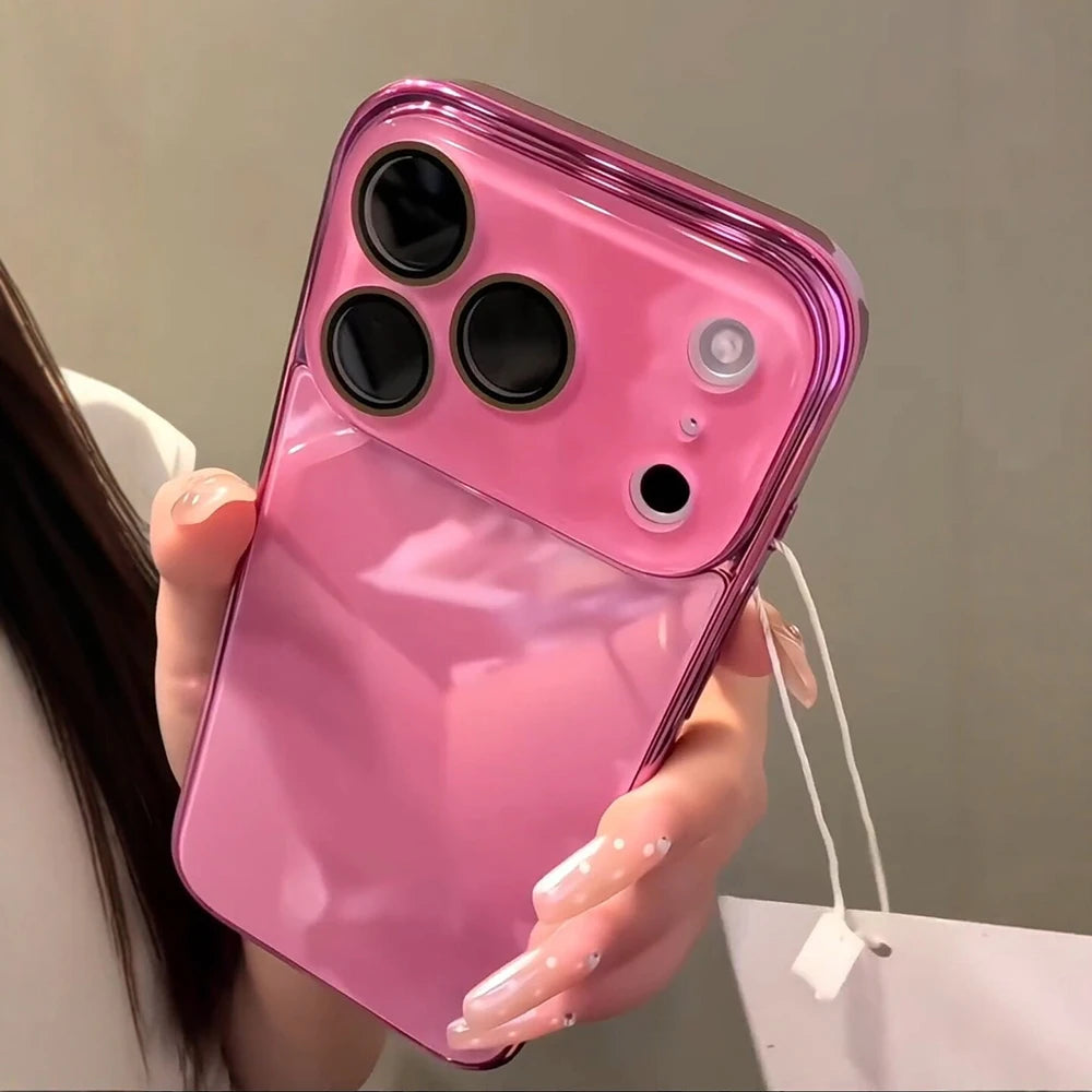 Fashion Candy Color Glass Protection Covers For iPhone 17 16 15 Pro Max Shockproof Hard Phone Cases For iPhone17 14 13 Pro Max