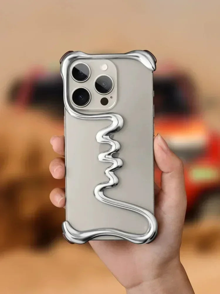 Eary Minimalist for iPhone 16/15 Pro Max Phone Case Aluminum Metal Military-Grade Protection Shockproof Phone 14 Plus Shells
