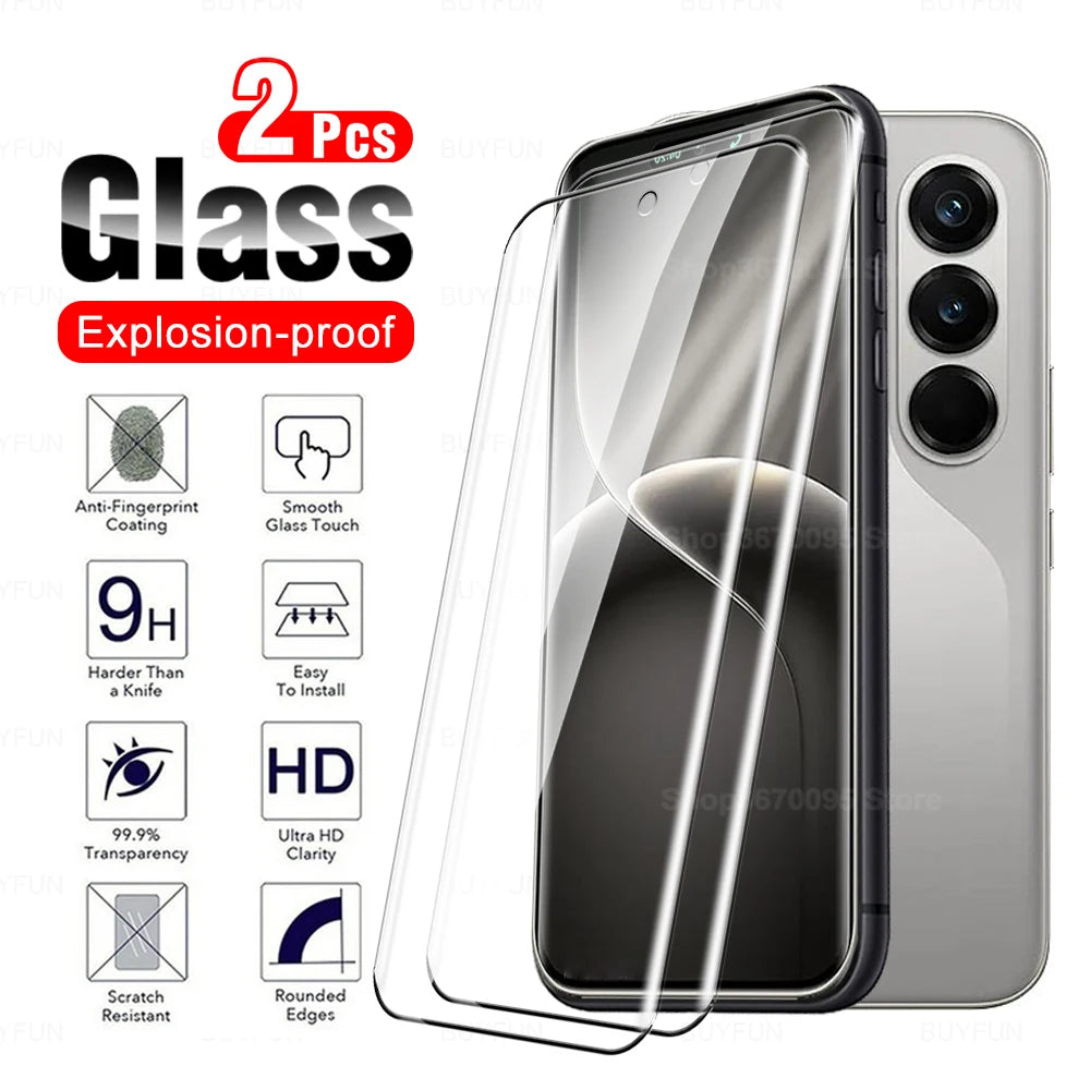 2Pcs Curved Tempered Glass Case For Tecno Camon 50 Ultra 5G 50 Pro 4G Screen Protector on TecnoCamon50Ultra Camon50Pro 6.78inch