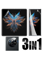 3 in 1 For Tecno Phantom V Fold VFold 5G 7.85" Clear TPU Anti-Fingerprints Hydrogel Full Cover Soft Screen Protector Film
