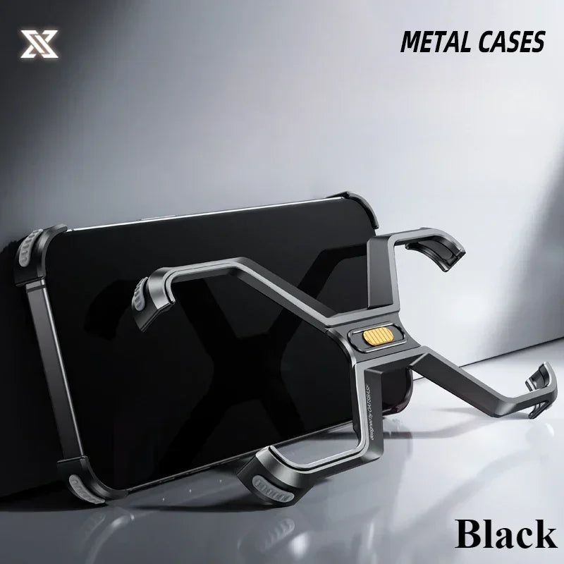 Eary X-Shaped Minimalist Phone Case For iPhone 16 Pro Max Ultra Thin Heat Dissipation Bumper Shockproof Protective Cover 2025