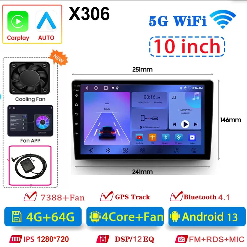 Universal 7/9/10 inch Android 13 Car Radio 64G Autoradio android 2 Din car radio Central Multimedia Smart car systems For Toyota