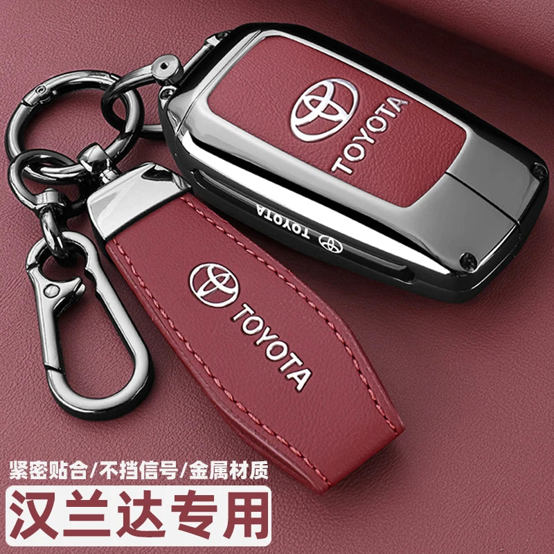 Alloy Car Remote Key Case Cover Protect Shell Bag For Toyota Prius Camry Corolla CHR C-HR RAV4 Altis Land Cruiser Prado Avalon