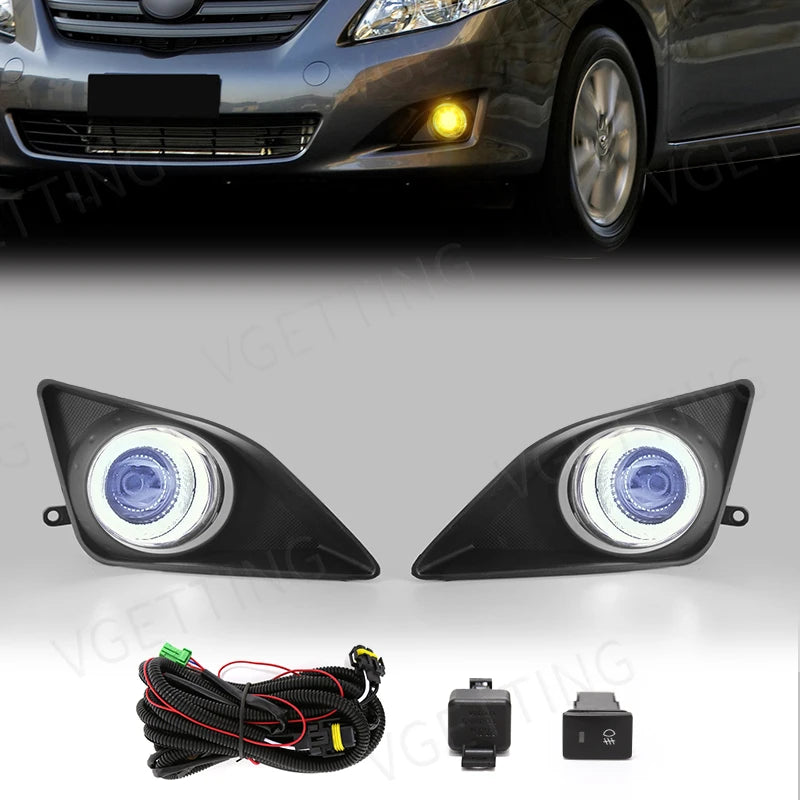 Daytime Running Light DRL Angel Eyes Fog Lamp Led for Toyota Corolla Altis 2008 2009 2010 Driving Light Auto Halogen Daylight