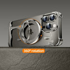 Eary Frameless for iPhone 16/15/14/13 Pro Max Case for Magsafe 360°Rotation Finger Ring Holder  Bumper Protective Cover Shells