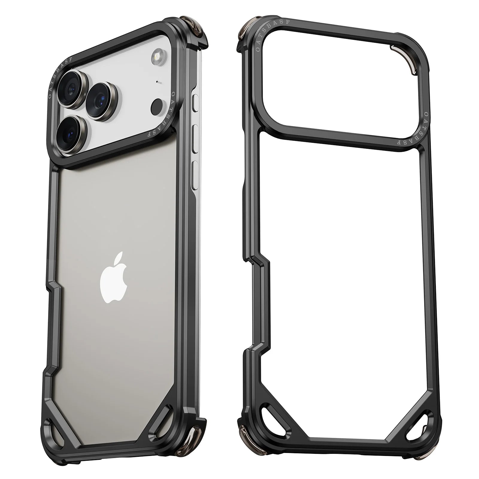 Eary Frameless Case for iPhone 17 Pro Max Air for Magsafe Metal Shockproof Protective Phone Cover Aluminum Alloy Anti-Drop Shell