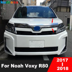 Front Hood Engine Cover Trim For Toyota Noah Voxy R80 2017 2018 Chrome Car Front Grille Grill Molding Garnish Strip Accessories