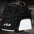 Summer men's 2-in-1 sports shorts breathable and casual quick drying double-layer shorts summer running sports underwear M-3XL