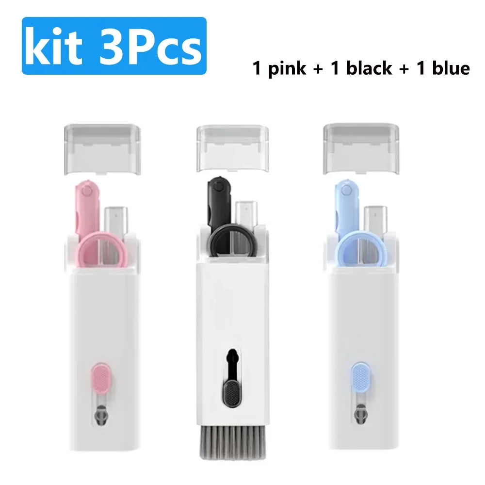 Keyboard Cleaning Kit 7-in-1 Laptops Cleaner with Keycap Puller, Multifunctional Keyboard Brush Cleaning Set for Airpods Phone