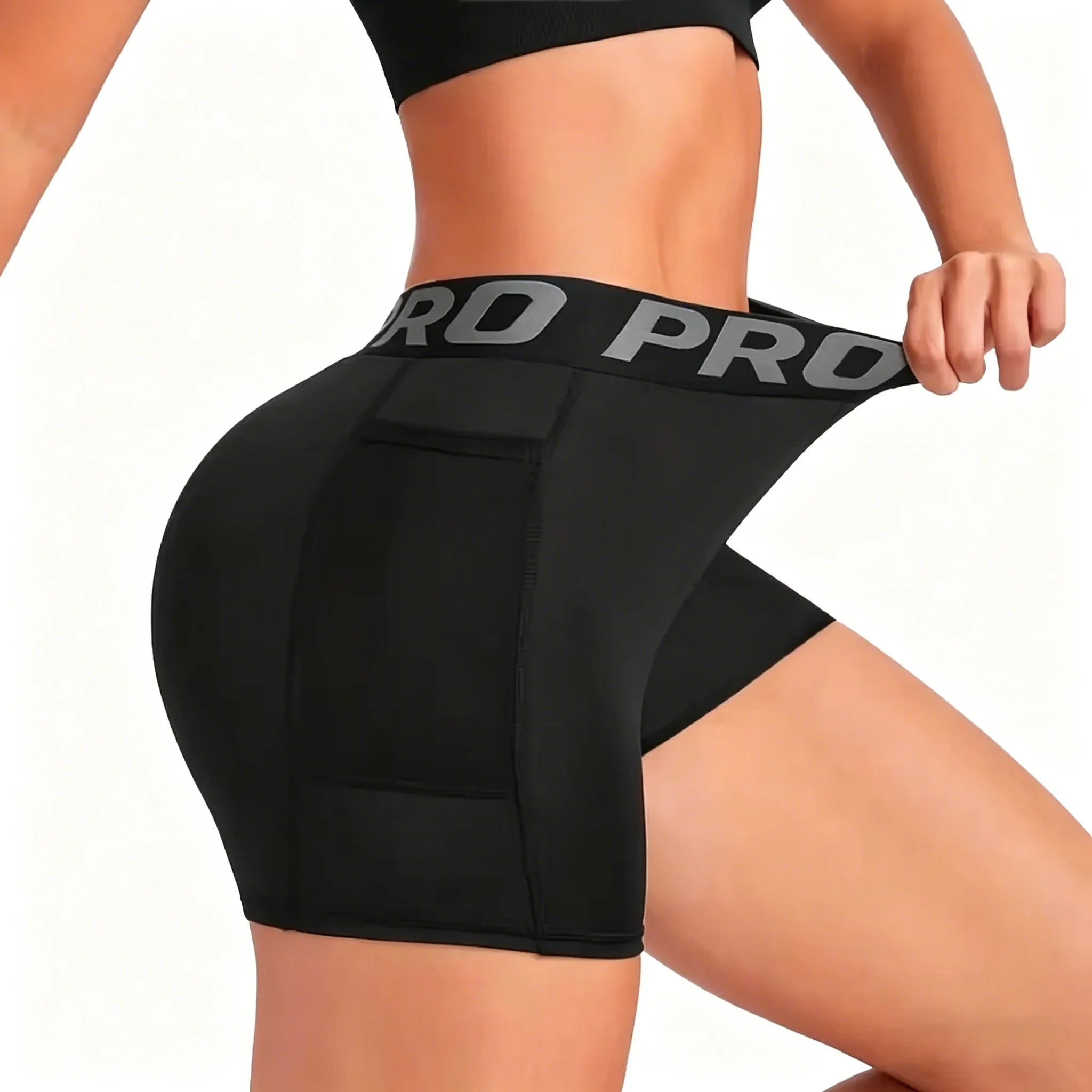 Women leggings High Waist Letter Waistband Solid Color Sports shorts for Breathable Quick Dry Running Gym Tennis Workout Shorts