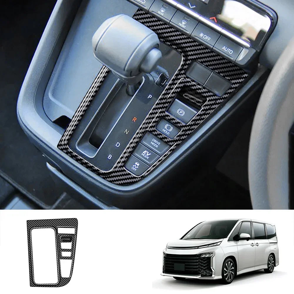 RHD For Toyota Voxy 90 Series 2021 2022 2023 Carbon Fiber inner Steering Wheel Button Decorative Cover Accessories Car Styling