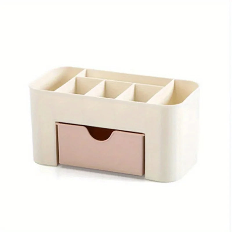 Clear Acrylic Cosmetic Storage Box with Drawers, Multi-Use Desktop Organizer for Lipsticks, Makeup Brushes & Beauty Supplies