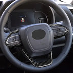 RHD For Toyota Voxy 90 Series 2021 2022 2023 Carbon Fiber inner Steering Wheel Button Decorative Cover Accessories Car Styling