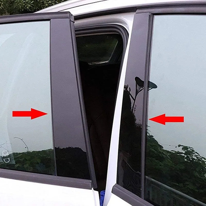Car Pillar Posts Door Window Trim Cover Stickers Decal for Toyota Noah R70 Voxy 2008 2009 2010 2011 2012 2013 Auto Styling